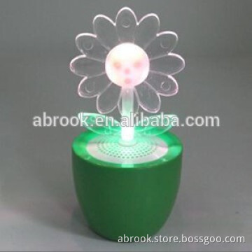 Crystal flower portable led light speaker